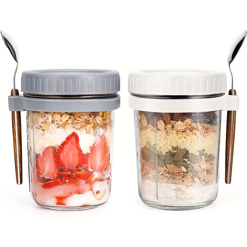 Meal Prep Oatmeal Jars - 1 szt./2 szt. Szklany kubek na