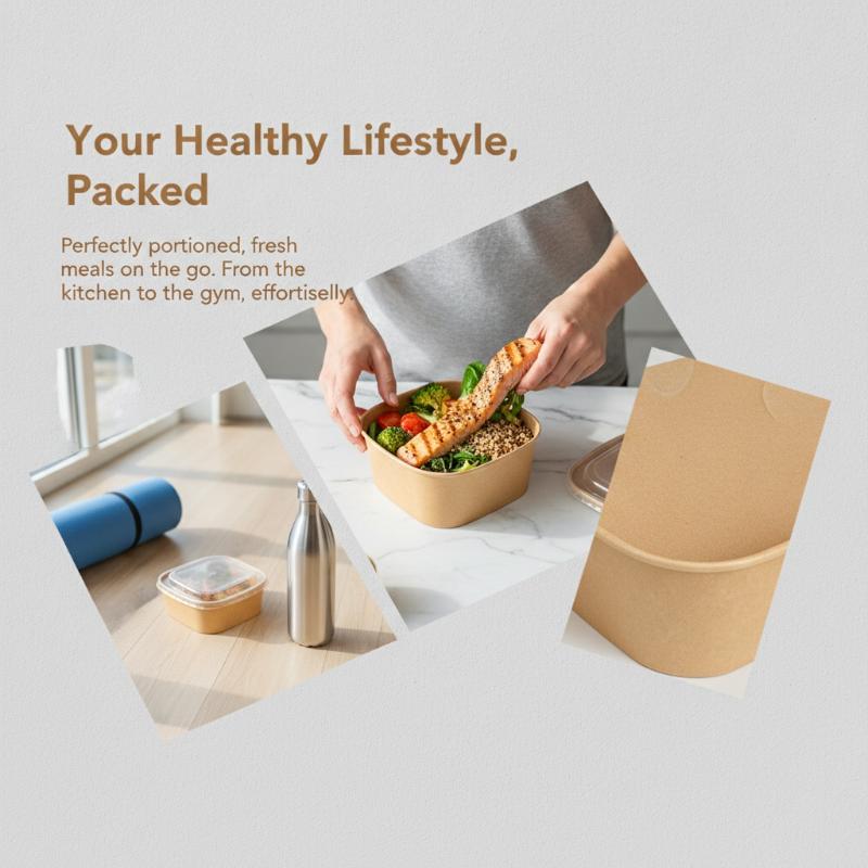 Meal Prep Delivery - Jednorazowe kwadratowe pudełka na lunch z