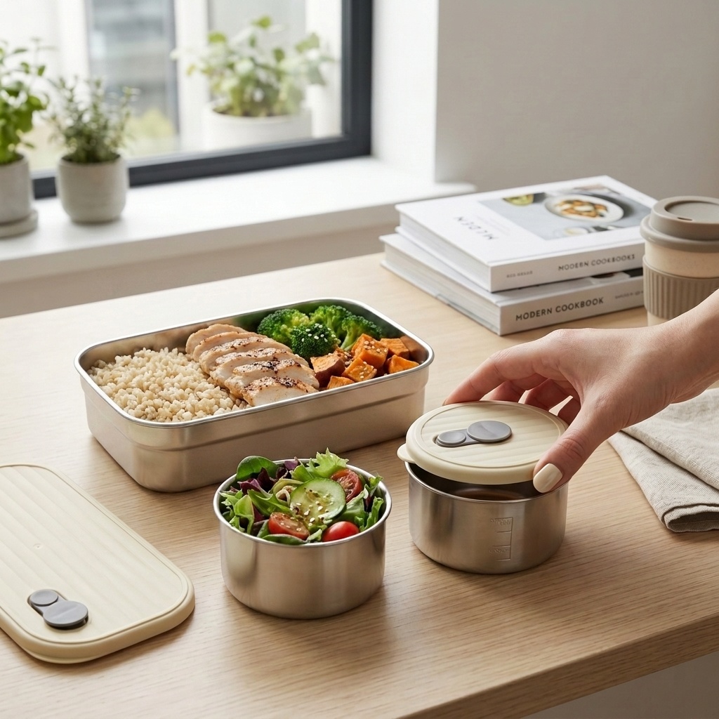 Meal Prep Lunch - Bezpieczny do używania w mikrofalówce zestaw