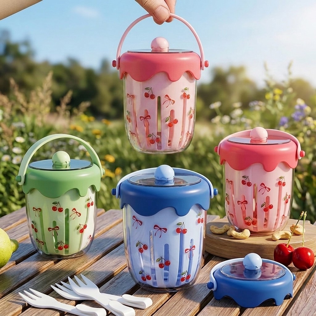 Meal Prep Yogurt Cups - Plastikowe pojemniki na owsiankę na noc