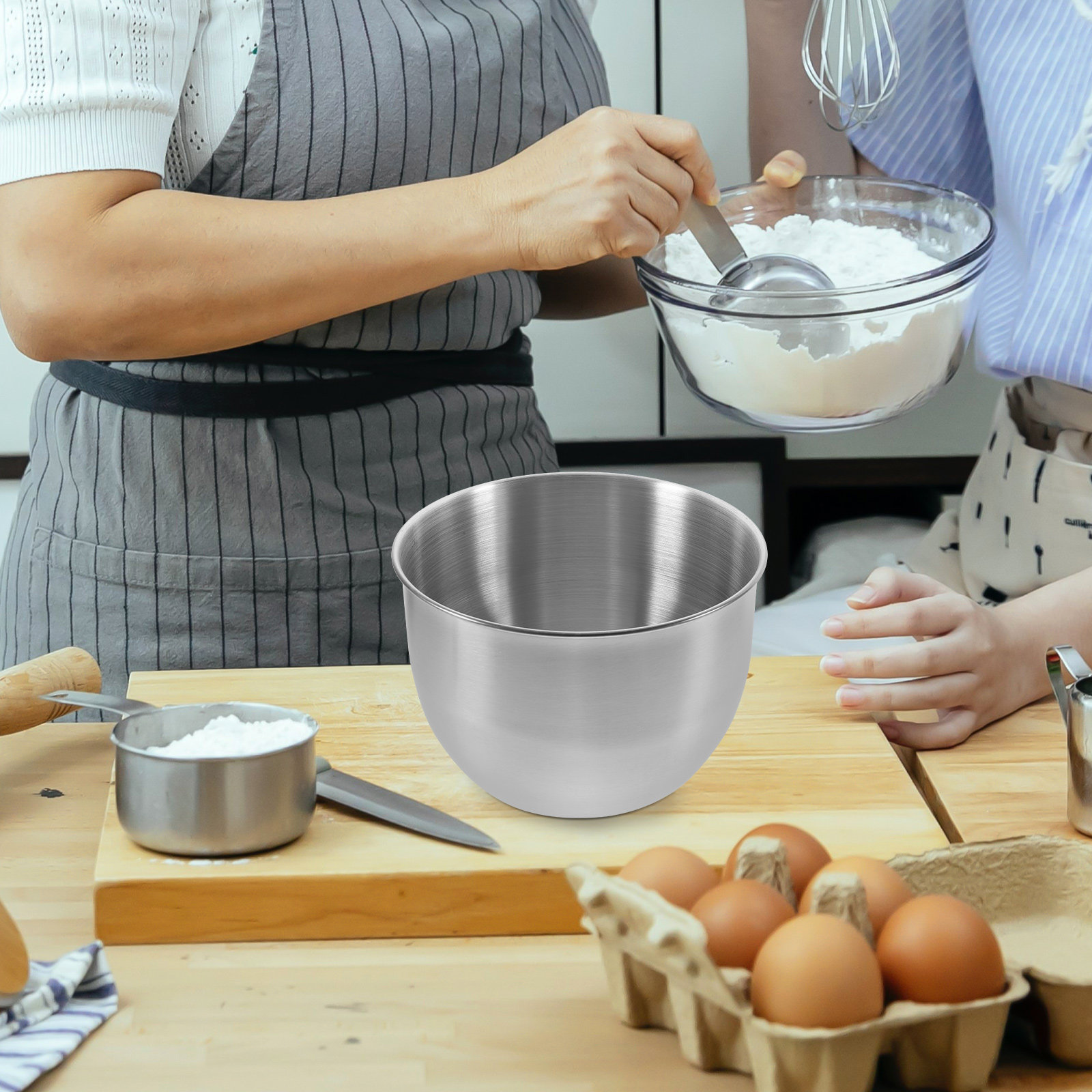 Meal Prep Kitchen - Głęboka miska ze stali nierdzewnej, gruba