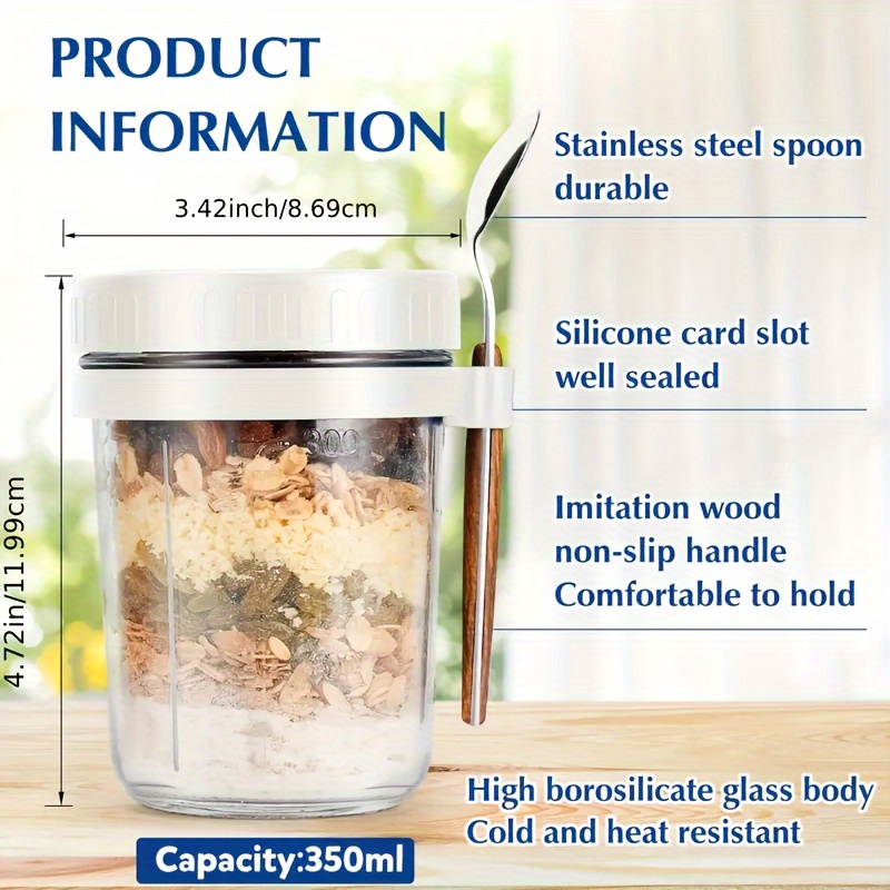 1 szt./2 szt. Szklany kubek na – Meal Prep Oatmeal Jars recenzja i cena