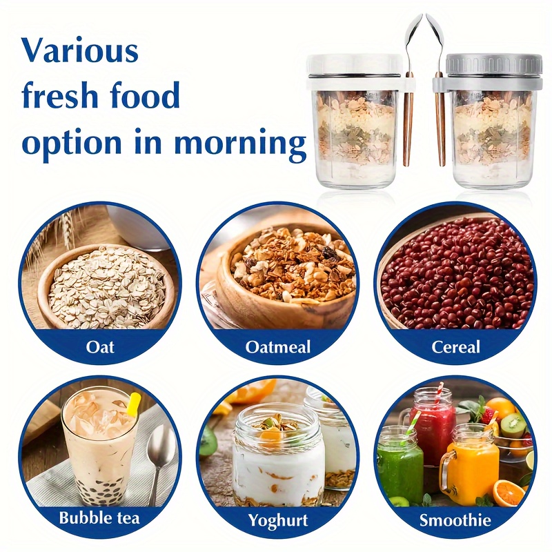 1 szt./2 szt. Szklany kubek na – Meal Prep Oatmeal Jars recenzja i cena