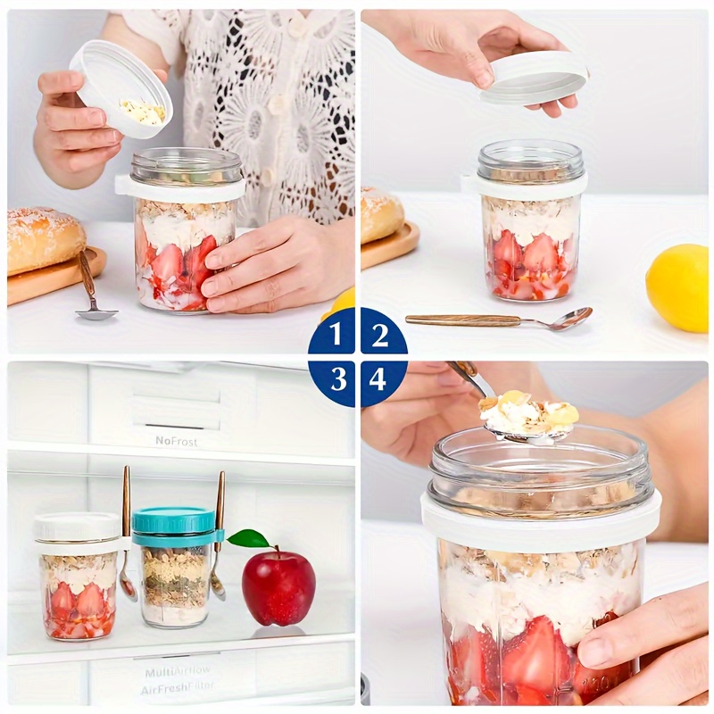 1 szt./2 szt. Szklany kubek na – Meal Prep Oatmeal Jars recenzja i cena