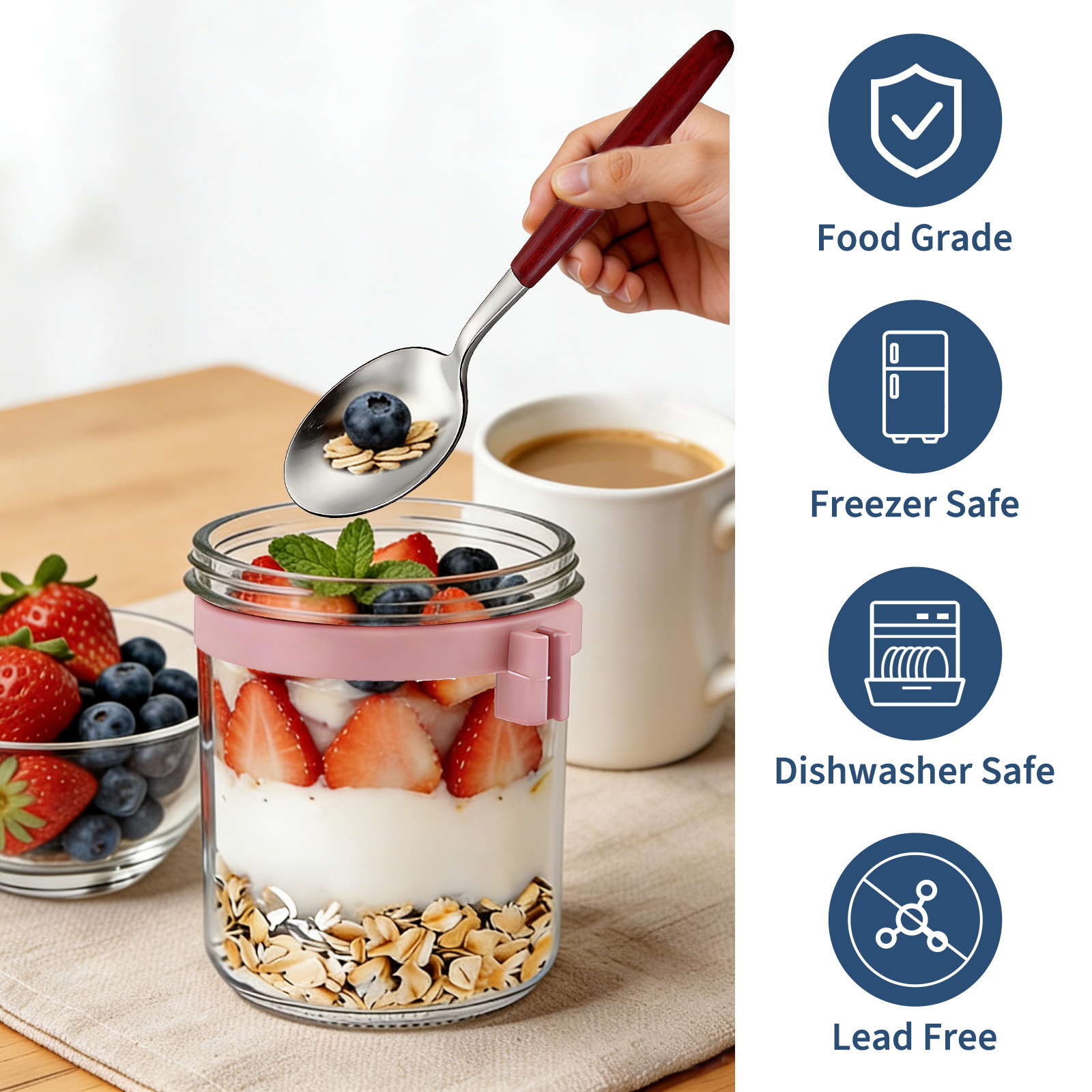 Słoiki na owsiankę na noc o po – Meal Prep Yogurt Cups recenzja i cena