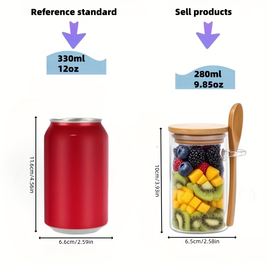 4/8/12 szt., Szklanki na owsia – Meal Prep Oatmeal Jars recenzja i cena