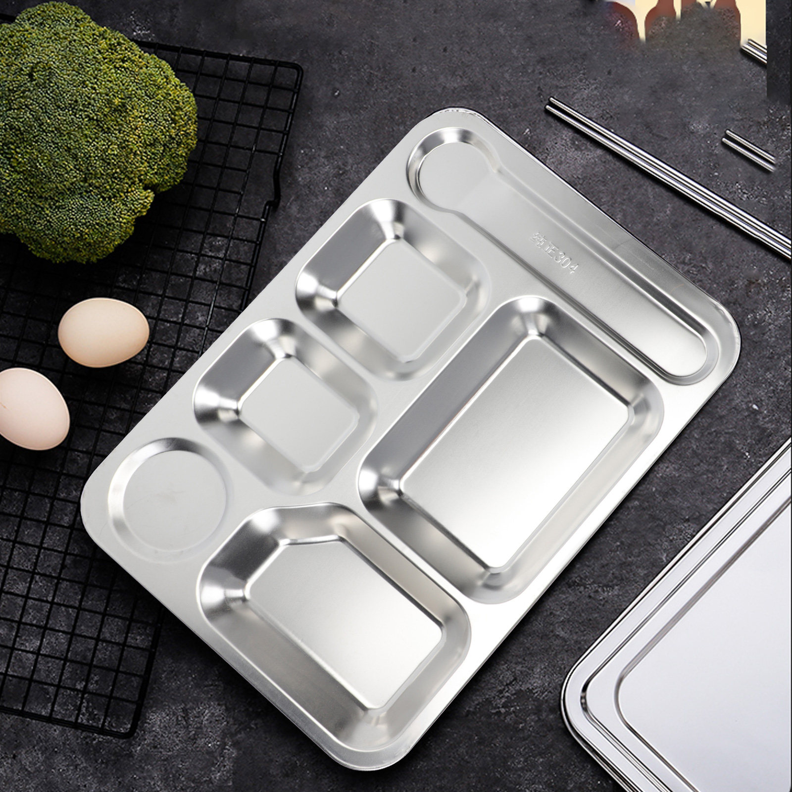 1 szt. srebrna taca na lunch z – Meal Prep Lunch recenzja i cena