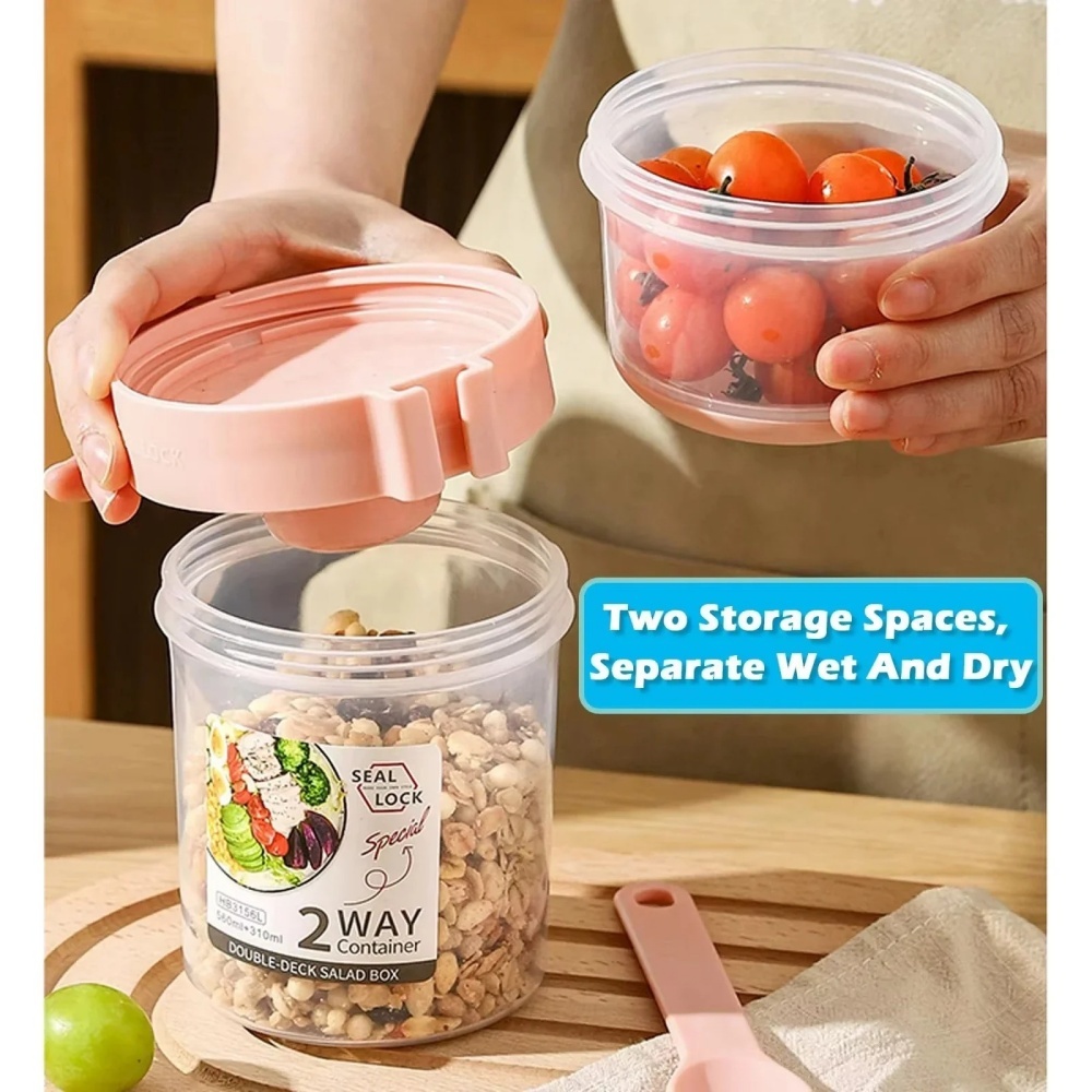 Przenośny Kubek na Sałatkę Kub – Meal Prep Oatmeal Jars recenzja i cena