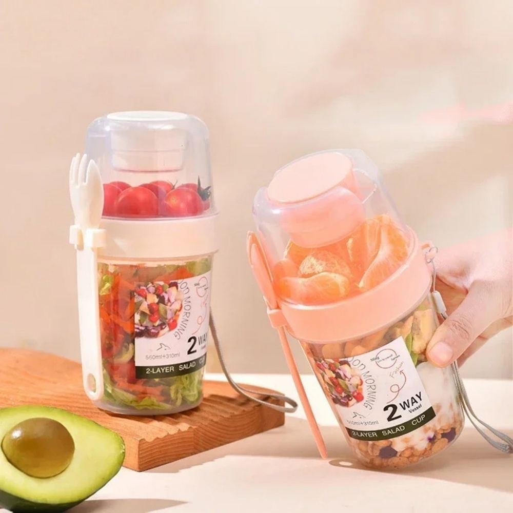 Przenośny Kubek na Sałatkę Kub – Meal Prep Oatmeal Jars recenzja i cena
