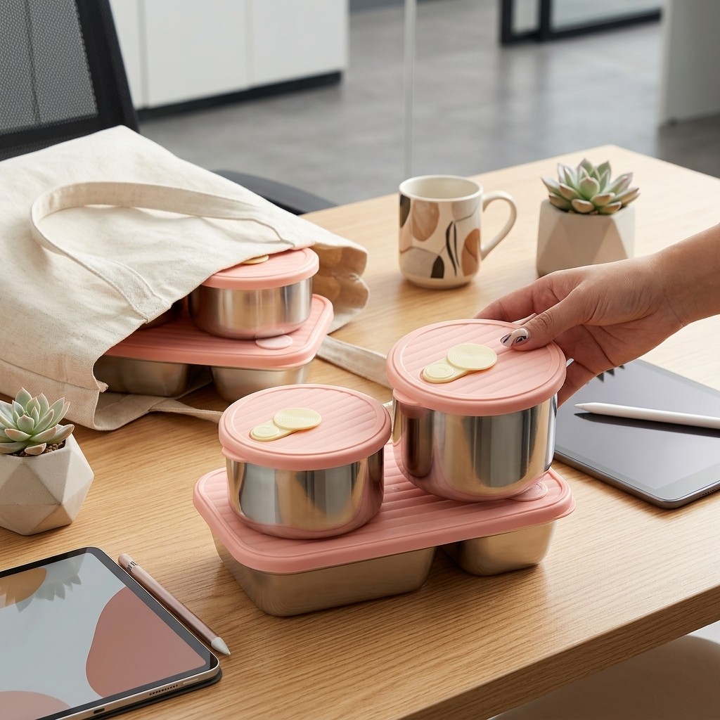 Zestaw pojemników na lunch ze  – Meal Prep For Office recenzja i cena