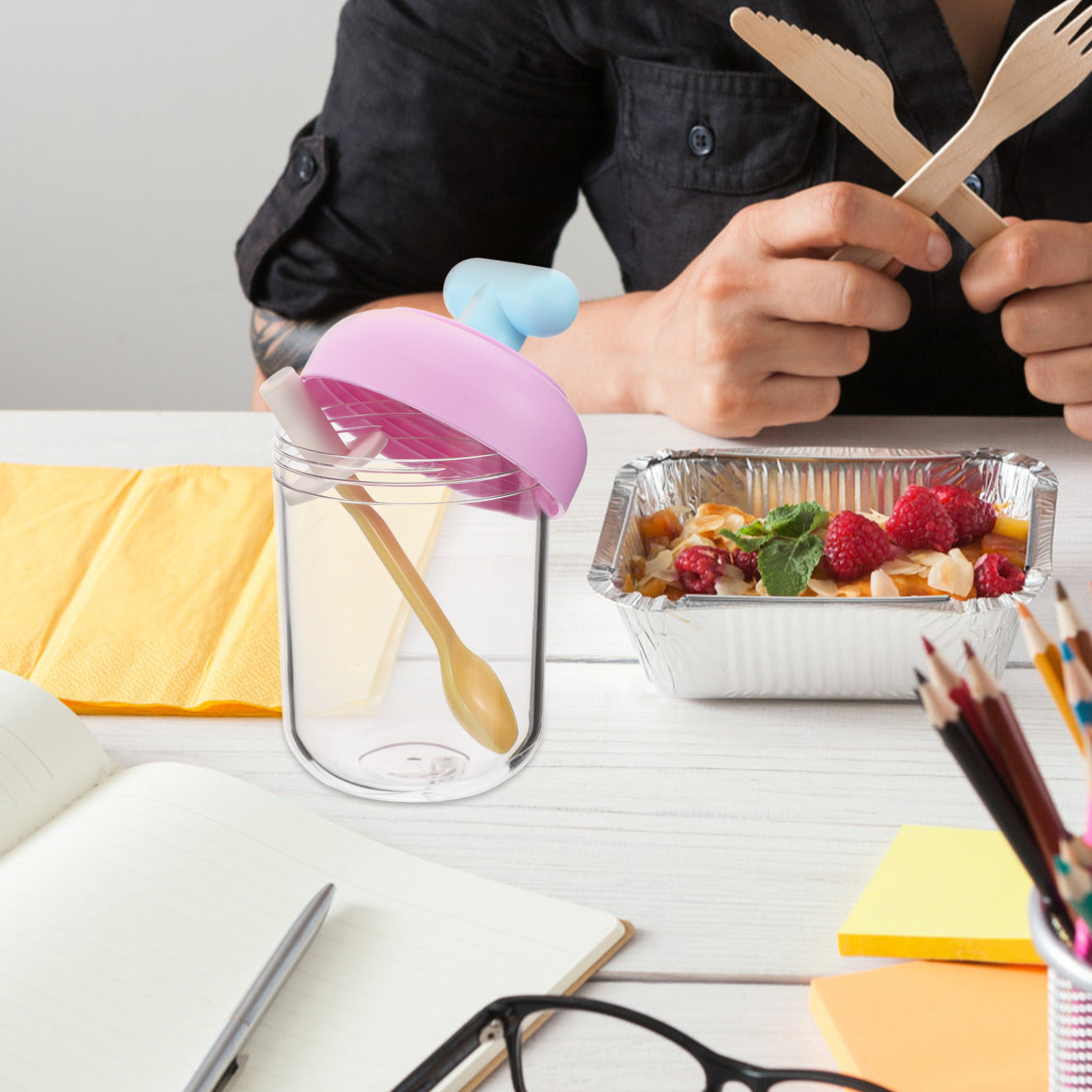 Przenośny dwuwarstwowy kubek n – Meal Prep Oatmeal Jars recenzja i cena