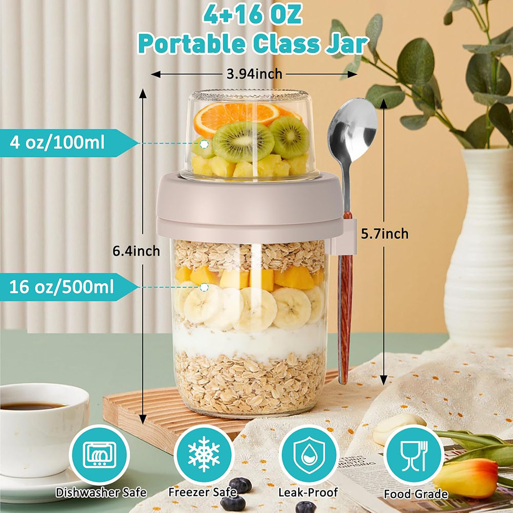 Pojemniki na owsiankę na noc z – Meal Prep Oatmeal Jars recenzja i cena
