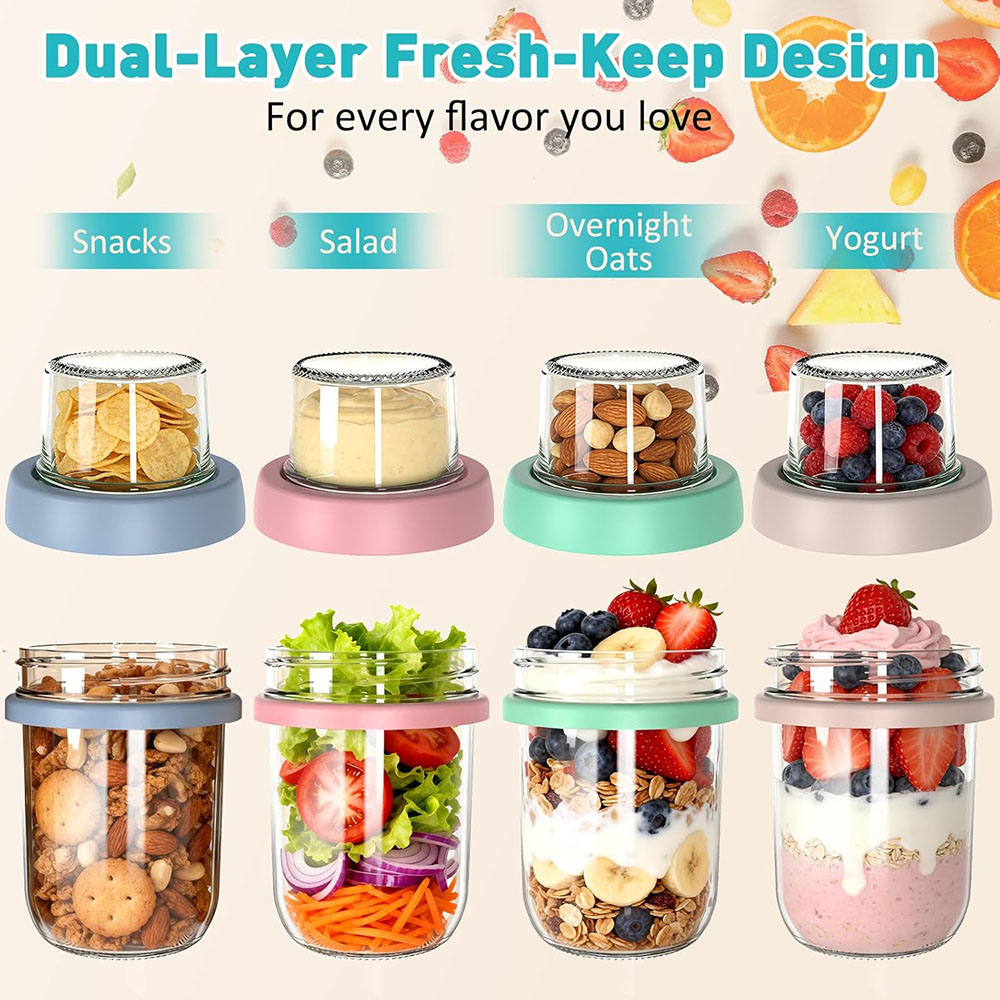 Pojemniki na owsiankę na noc z – Meal Prep Oatmeal Jars recenzja i cena