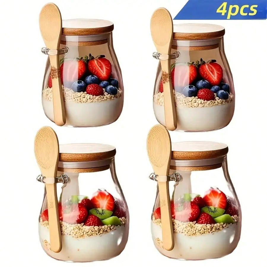 4-pak pojemników na owsiankę n – Meal Prep Yogurt Cups recenzja i cena