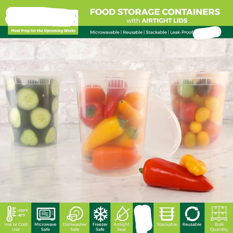 [24 Zestaw] Plastikowe pojemni – Meal Prep Soup recenzja i cena