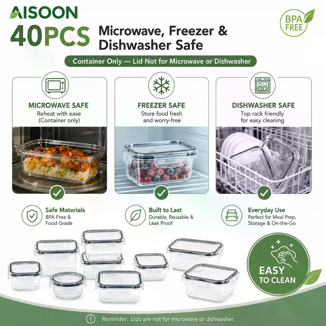 40 sztuk bardzo dużych silikon – Meal Prep Kitchen recenzja i cena