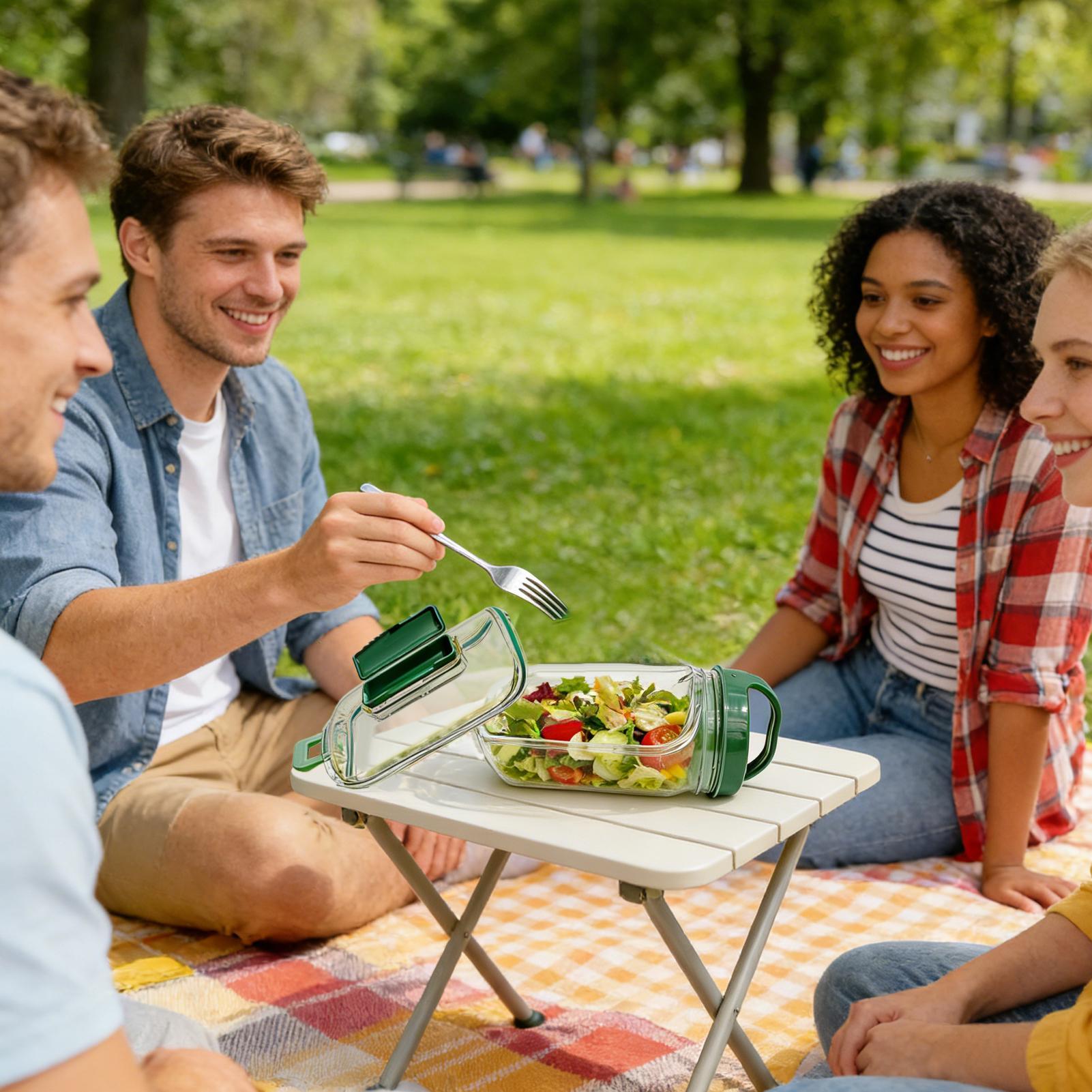 Pojemnik na sałatkę 1000 ml, s – Meal Prep For Office recenzja i cena