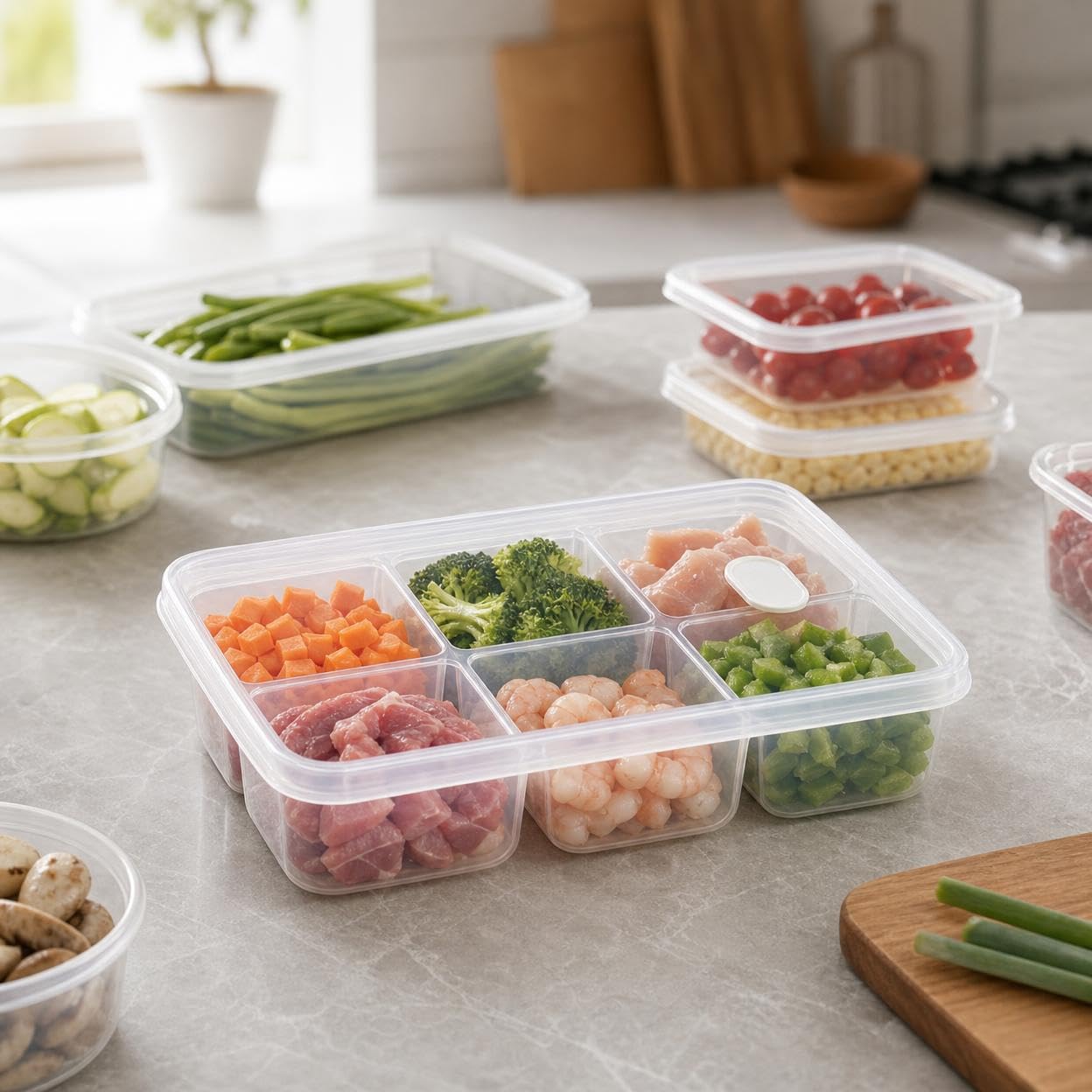 6-komorowy pojemnik do zamraża – Meal Prep Frozen Food recenzja i cena
