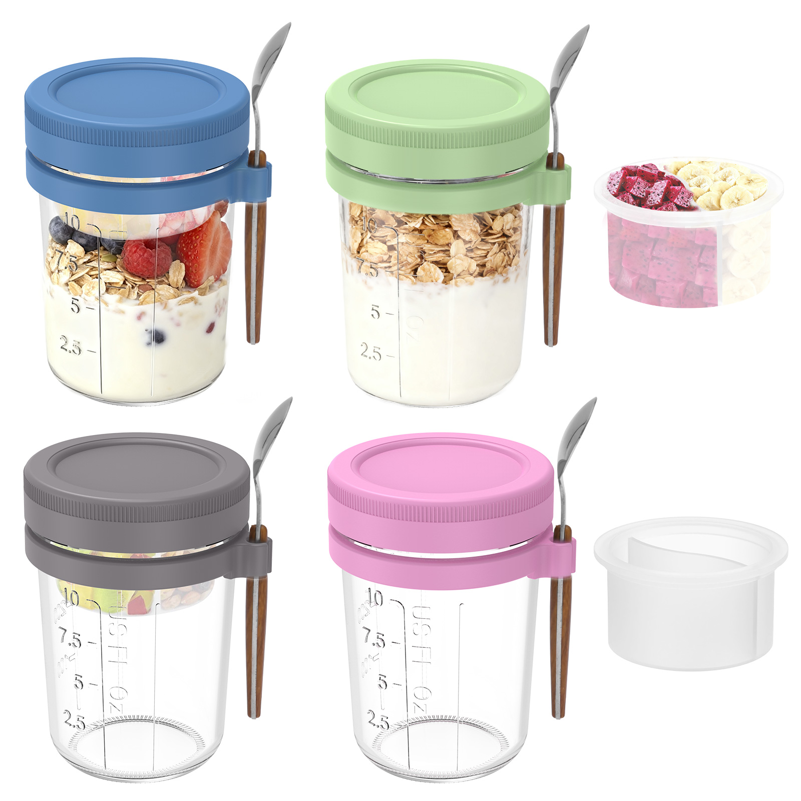 Pojemnik na owsiankę na noc z  – Meal Prep Oatmeal Jars recenzja i cena
