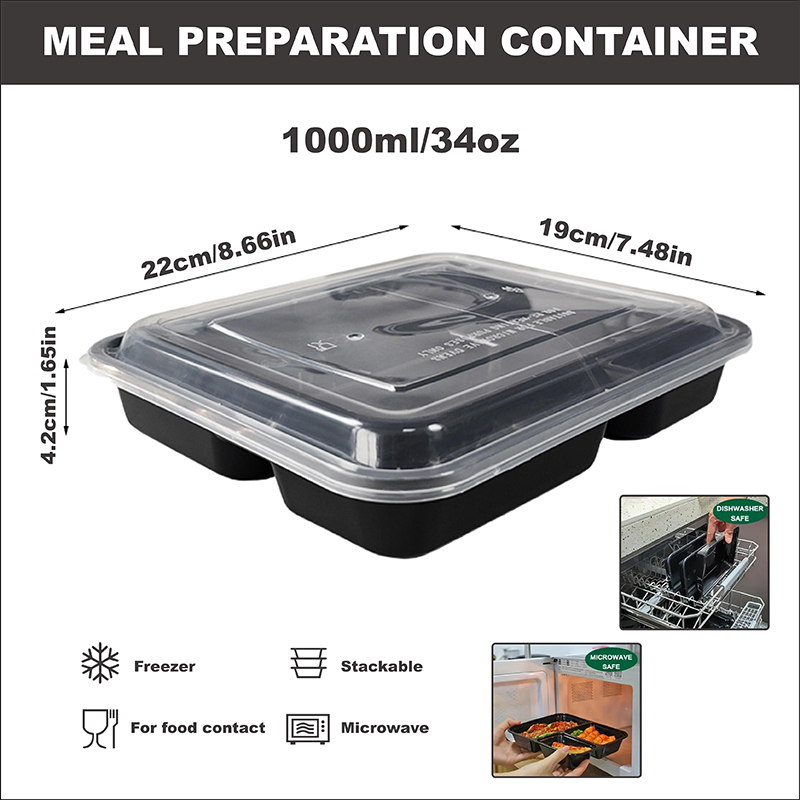 Pojemniki na posiłki z 3 przeg – Meal Prep Lunch recenzja i cena